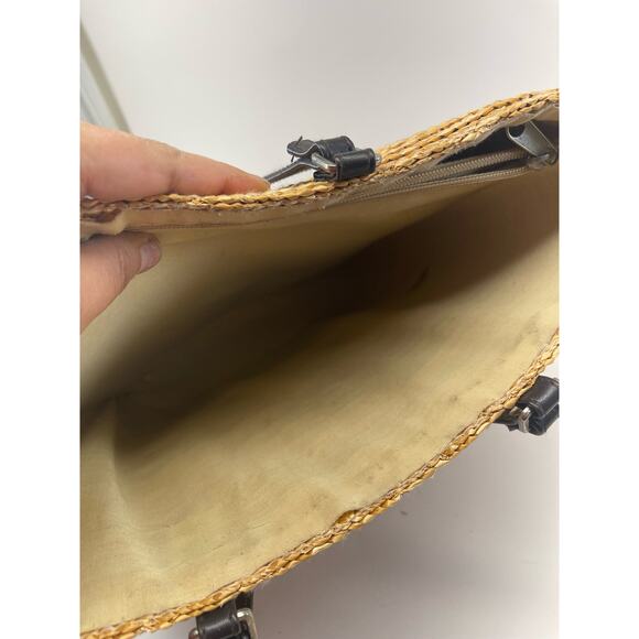 Faded Glory Straw Handbags Tote Purse Handle Top B#4 - Picture 9 of 11